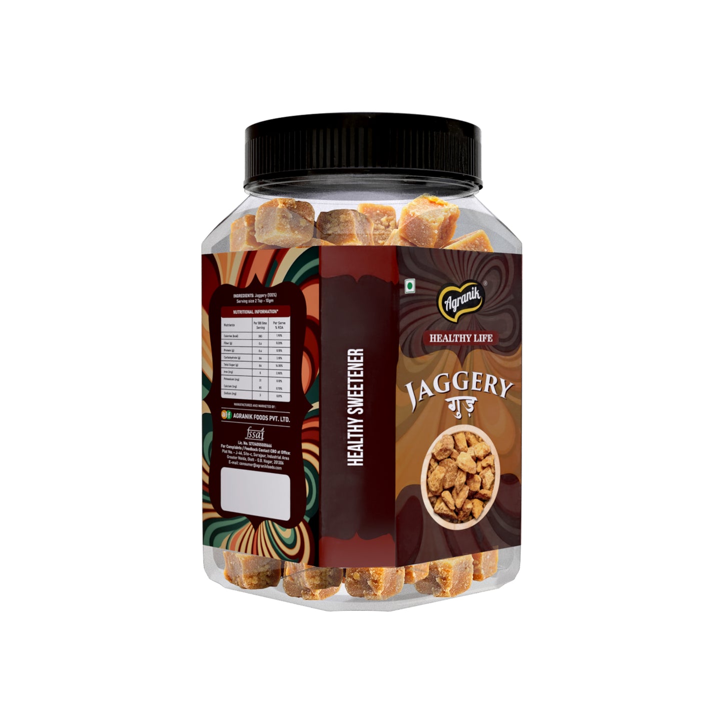 Agranik Jaggery Cubes Healthy Sweet Bites 100% Pure Natural and Chemical Free Ideal for Desserts Recipes and Casual Bites