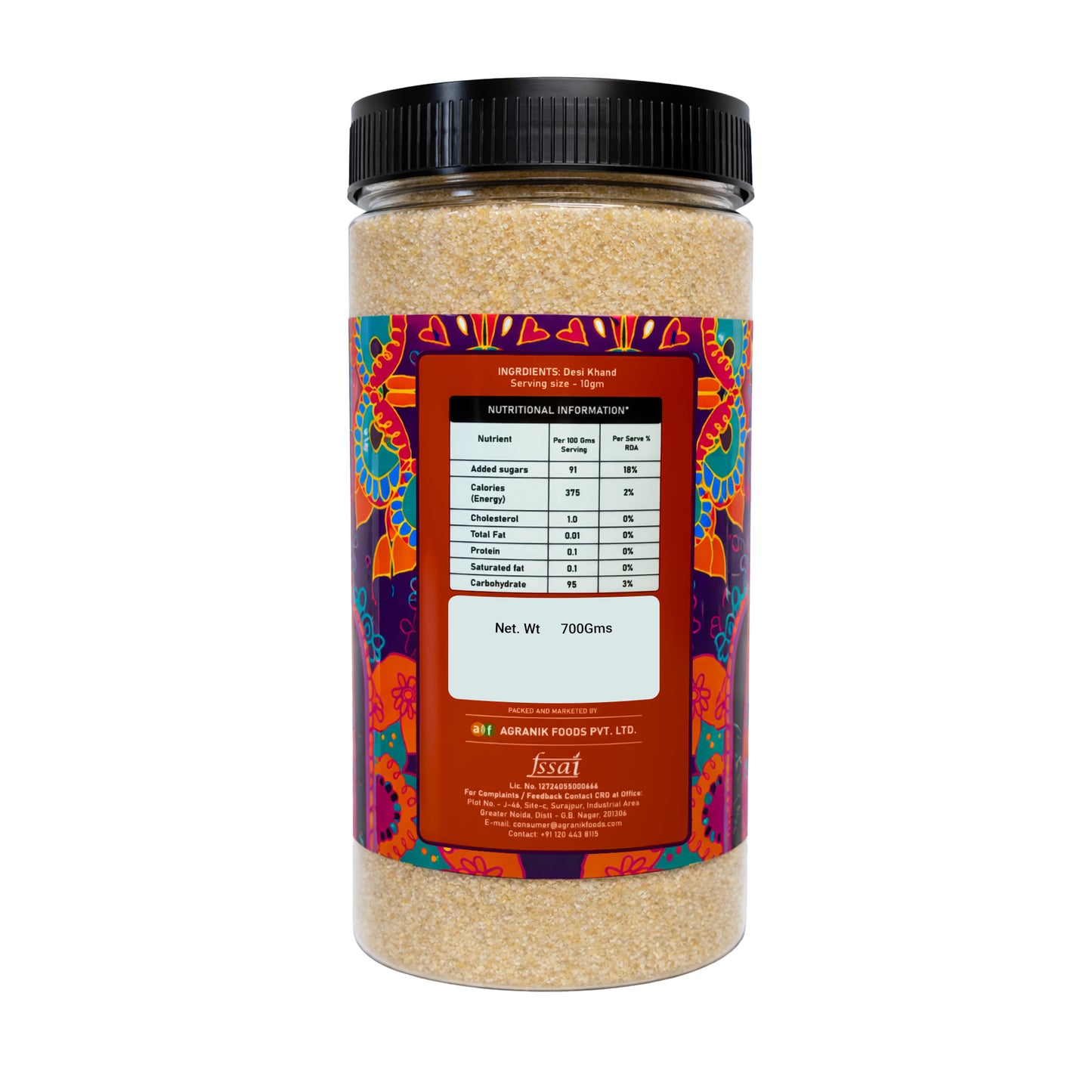 Agranik Pure Desi Khand with Minerals | Raw Natural and Unrefined Sugar