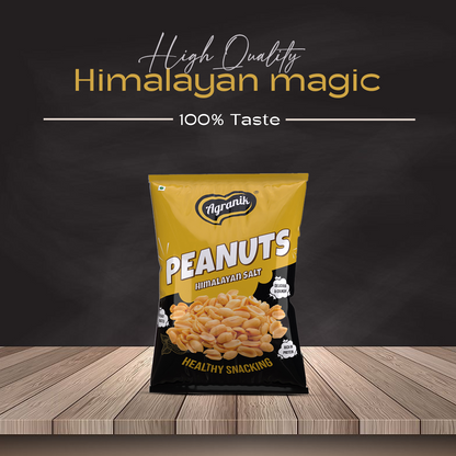 Agranik Healthy Snack Roasted Peanuts Himalayan Salt Flavour | Goodness of Olive Oil,  No Palm Oil, No Preservatives, High Protein Healthy Snack for Daily Use (200G)