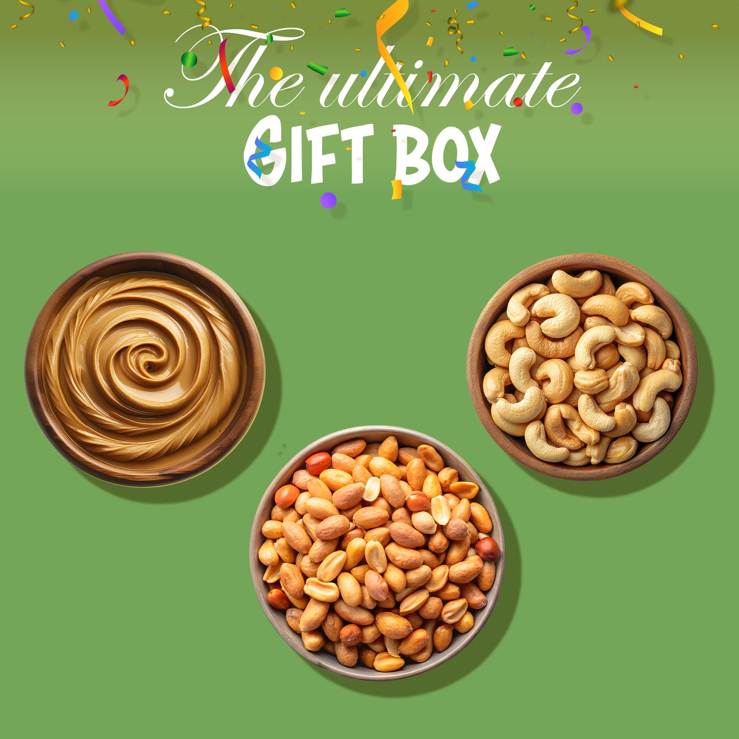 Agranik Celebration Gift Pack, Roasted cashew, Roasted Peanuts, Peanut Butter, | Ultimate Snacks and Sweeterner Pack For Gifting-1520gm