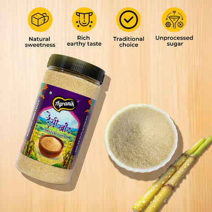 Agranik Pure Desi Khand with Minerals | Raw Natural and Unrefined Sugar