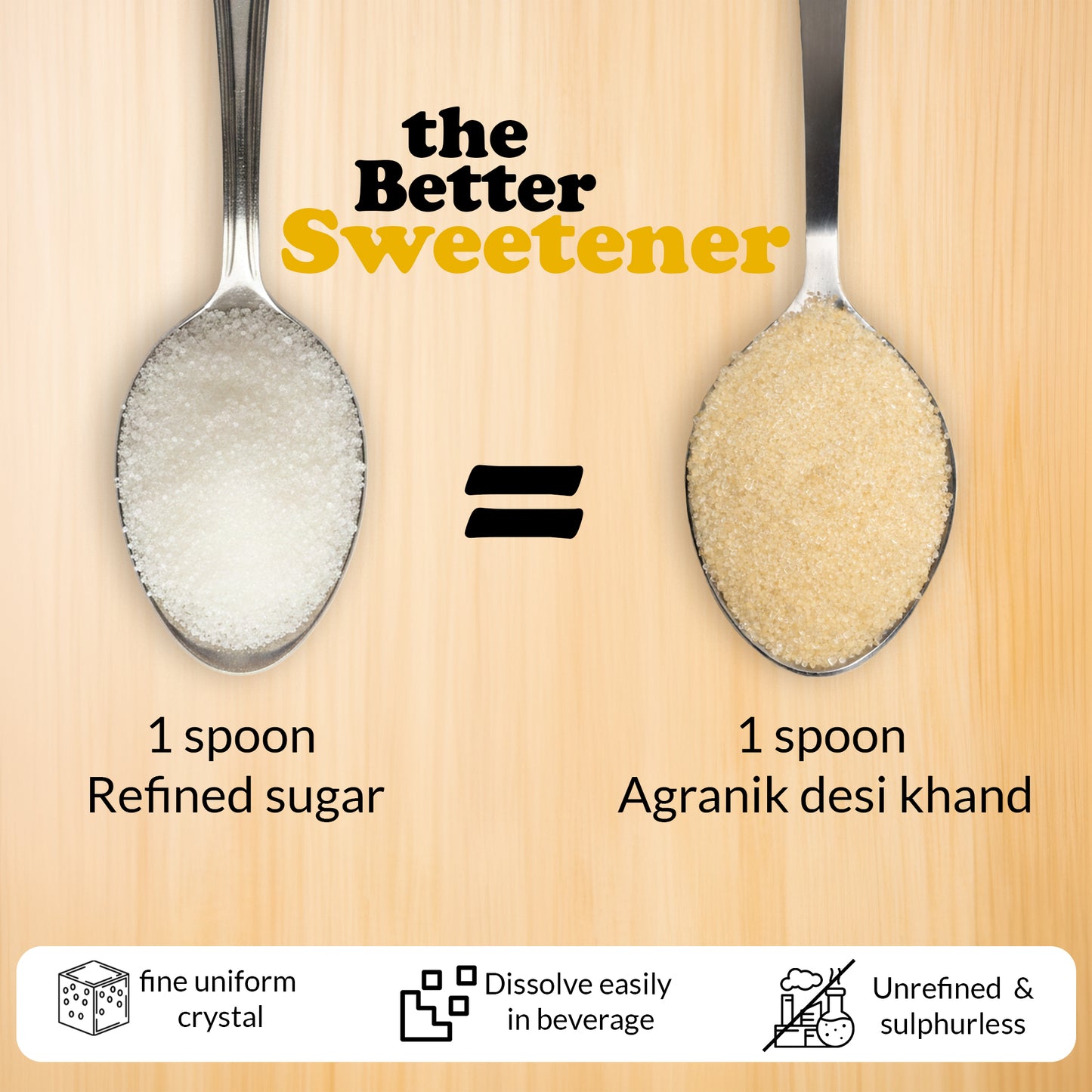 Agranik Pure Desi Khand with Minerals | Raw Natural and Unrefined Sugar