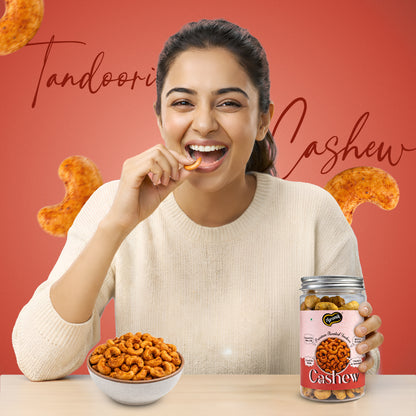 Agranik Roasted Tandoori Cashew High Protein Tasty & Heathy Snacks-160g