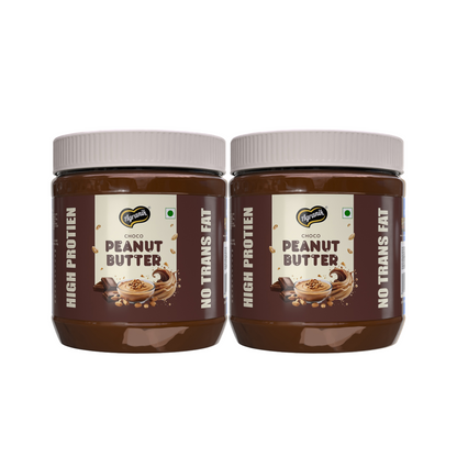 Agranik High Protein Choco Crunchy Peanut Butter Delicious Spread for Daily Use | Dual Pack Combo - Buy 1 Get 1 Free