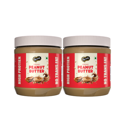 Agranik High Protein Creamy Peanut Butter Original Flavour Delicious Spread for Daily Use | Dual Pack Combo - Buy 1 Get 1 Free