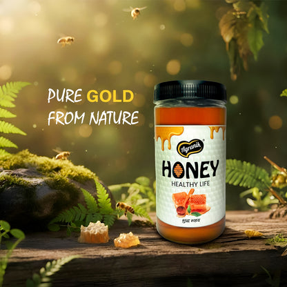 Agranik Pure Himalayan Honey | Multiflora Natural Honey Sourced from the Himalayas