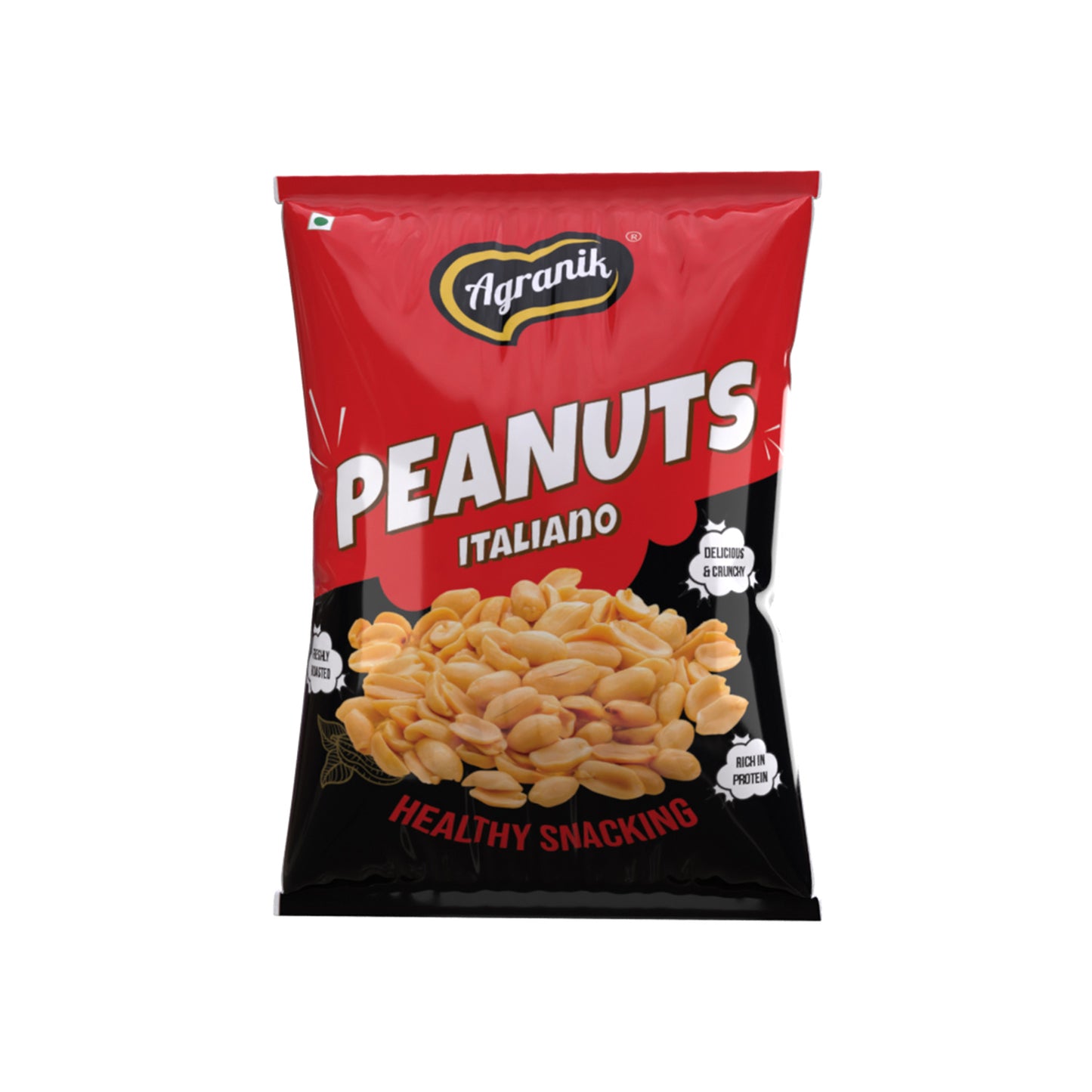 Agranik Healthy Snack Roasted Peanuts Italiano Flavour | Goodness of Olive Oil,  No Palm Oil, No Preservatives, High Protein Healthy Snack for Daily Use (200G)