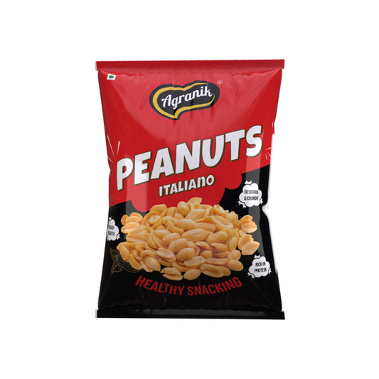 Agranik Healthy Snack Roasted Peanuts Italiano Flavour | Goodness of Olive Oil,  No Palm Oil, No Preservatives, High Protein Healthy Snack for Daily Use (200G)