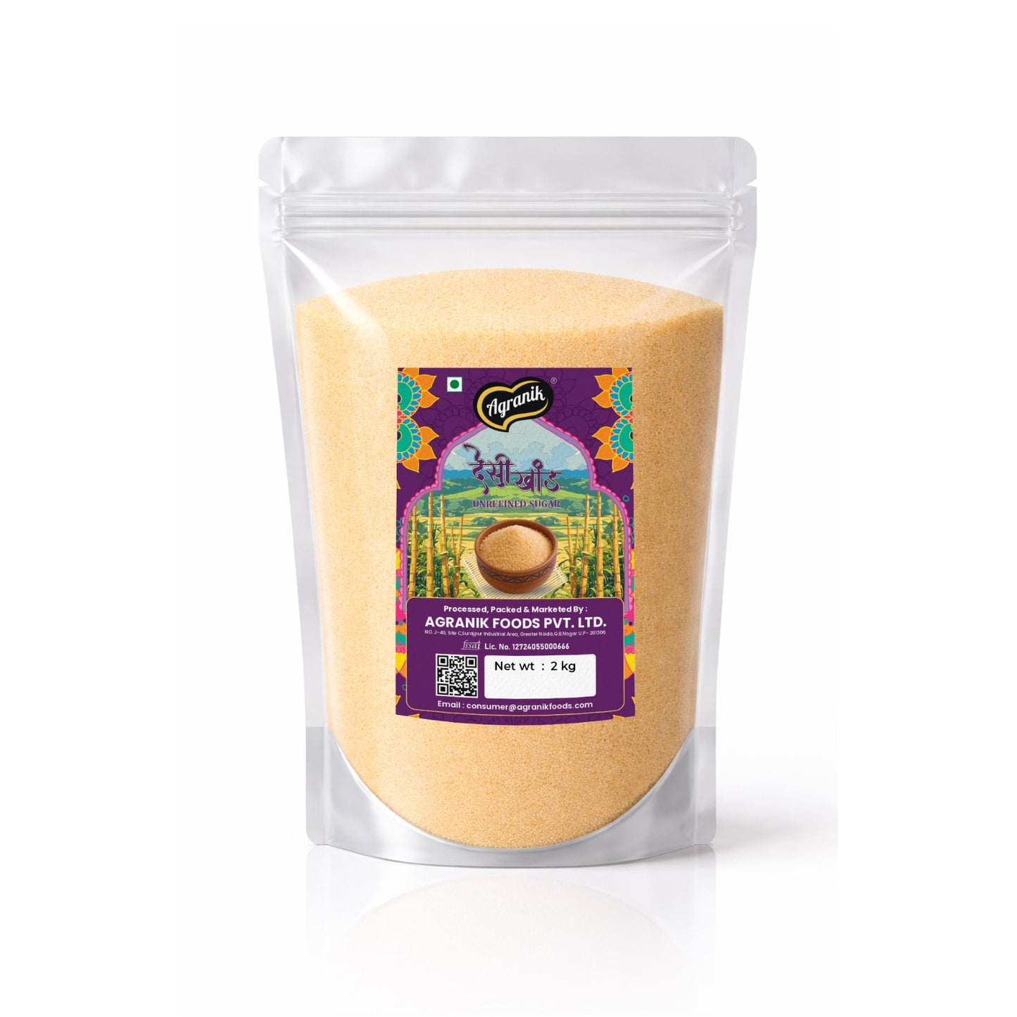 Agranik Pure Desi Khand with Minerals | Raw Natural and Unrefined Sugar-2kg