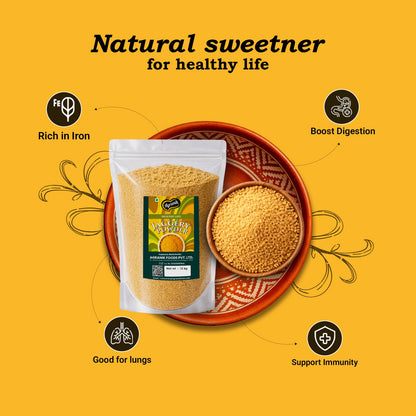 Agranik Pure Jaggery Powder (Gur Powder) | 100% Natural and Chemical Free Made from Sugarcane-1.5kg