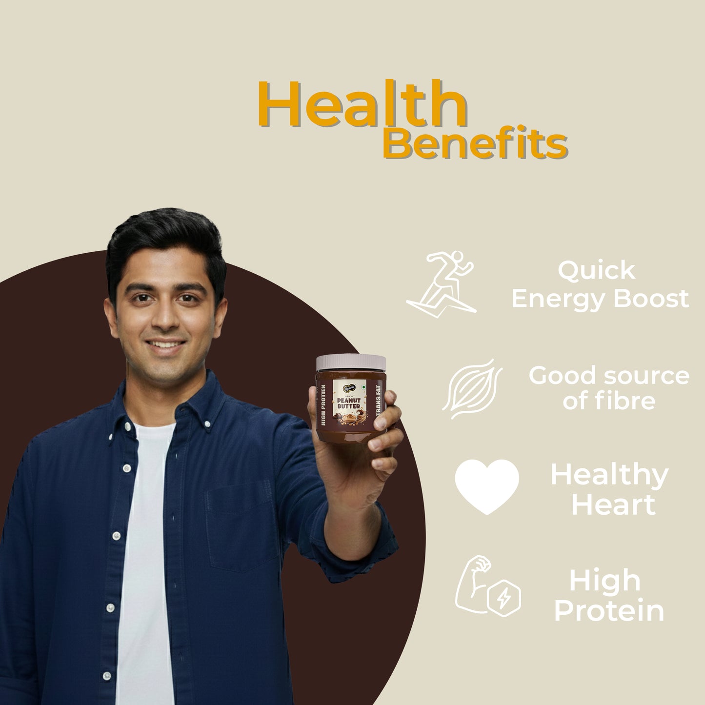 Agranik High Protein Dark Chocolate Peanut Butter (No Palm Oil, No Artificial Flavours)  (340 g)