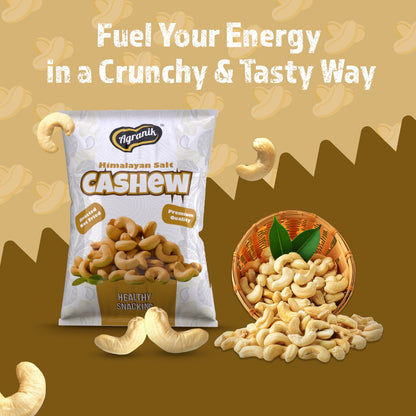 Agranik Himalayan Salt Flavored Roasted Cashew High Protein Super Tasty Rich Crunch Healthy Snack