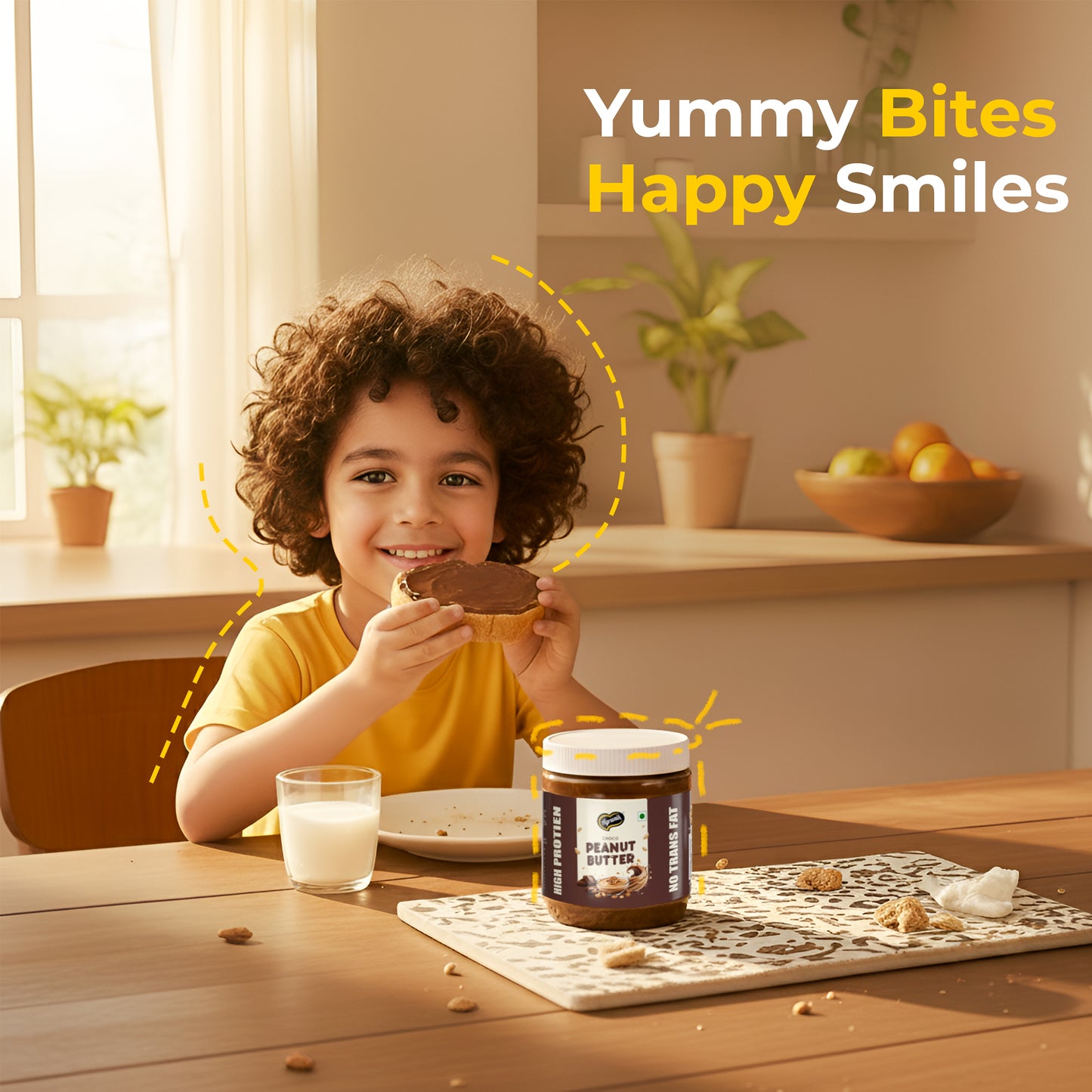 Agranik High Protein Dark Chocolate Peanut Butter (No Palm Oil, No Artificial Flavours)  (340 g)