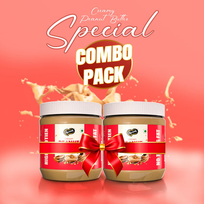 Agranik High Protein Creamy Peanut Butter Original Flavour Delicious Spread for Daily Use | Dual Pack Combo - Buy 1 Get 1 Free