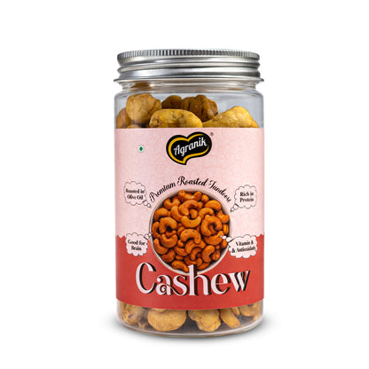 Agranik Roasted Cashews with Tandoori | Premium W320 Grade with High Protein, Tasty & Healthy Snack-160g