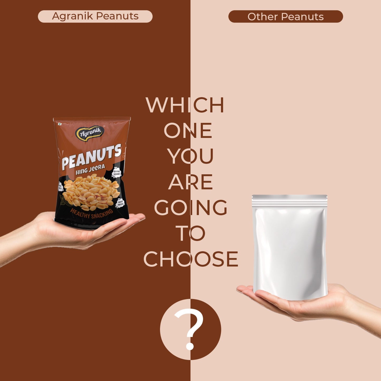 Agranik Healthy Snack Roasted Peanuts Hing Jeera Flavour | Goodness of Olive Oil,  No Palm Oil, No Preservatives, High Protein Healthy Snack for Daily Use (200G)