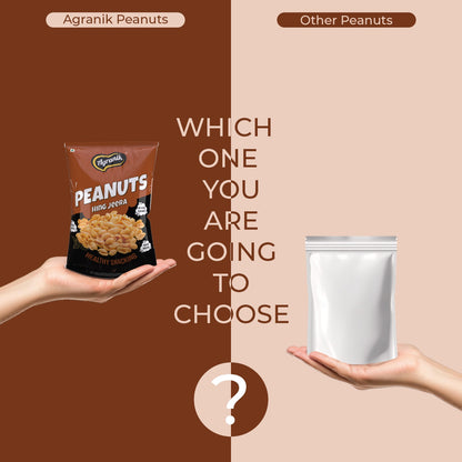 Agranik Healthy Snack Roasted Peanuts Hing Jeera Flavour | Goodness of Olive Oil,  No Palm Oil, No Preservatives, High Protein Healthy Snack for Daily Use (200G)