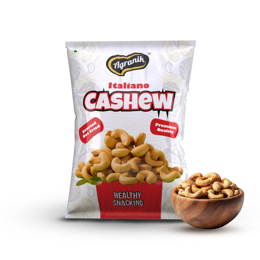 Agranik Italiano Flavored Roasted Cashew High Protein Super Tasty Rich Crunch Healthy Snack-39g