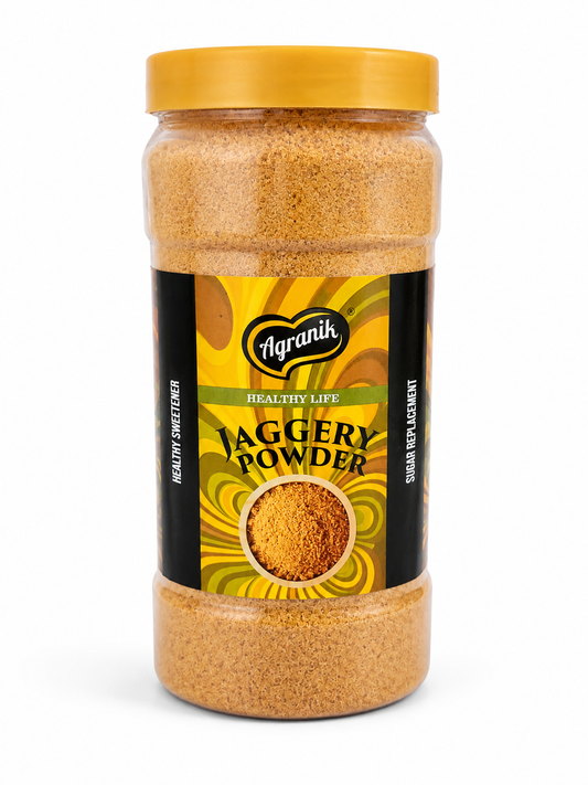 Agranik Pure Jaggery Powder, Natural and Chemical Free, Traditionally Made, Ideal for Beverages and Recipes - 1KG