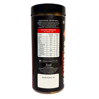 Agranik Peri Peri Flavored Mild Spicy Roasted Makhana Healthy Snack for Everyday Use-79g