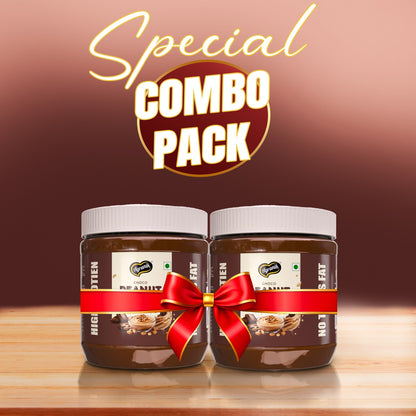 Agranik High Protein Choco Crunchy Peanut Butter Delicious Spread for Daily Use | Dual Pack Combo - Buy 1 Get 1 Free