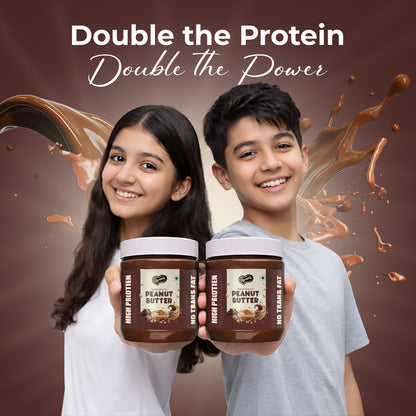 Agranik High Protein Choco Crunchy Peanut Butter Delicious Spread for Daily Use | Dual Pack Combo - Buy 1 Get 1 Free
