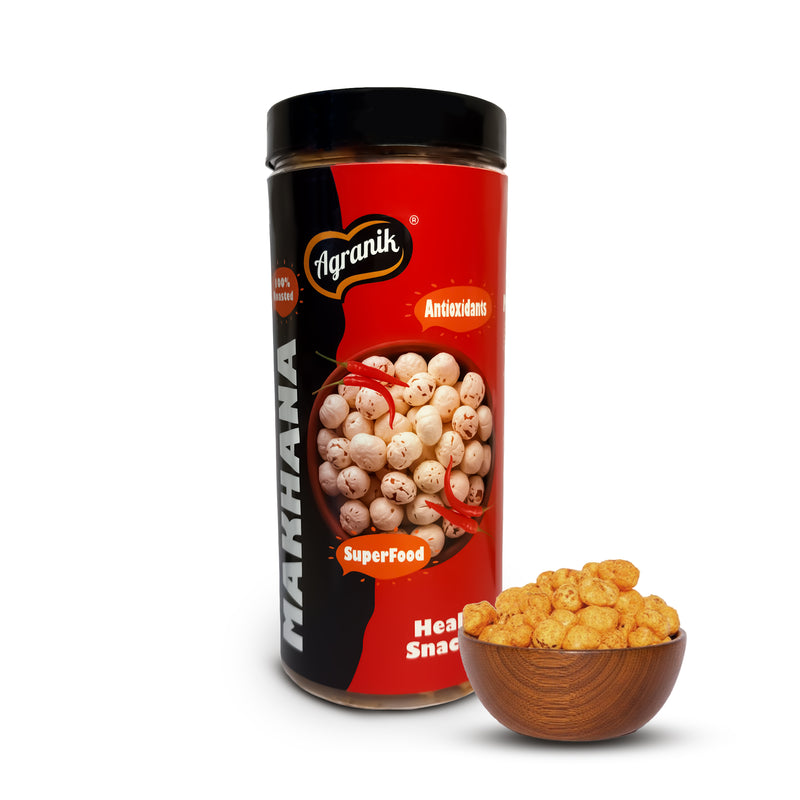 Agranik Peri Peri Flavored Mild Spicy Roasted Makhana Healthy Snack for Everyday Use-79g