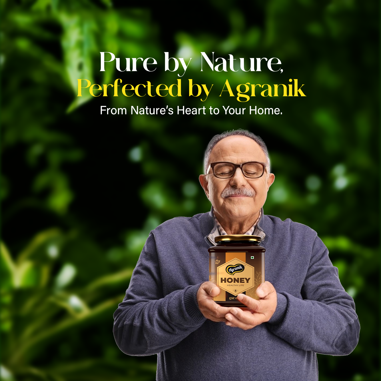 Agranik Pure Himalayan Honey | Multiflora Natural Honey Sourced from the Himalayas-500g