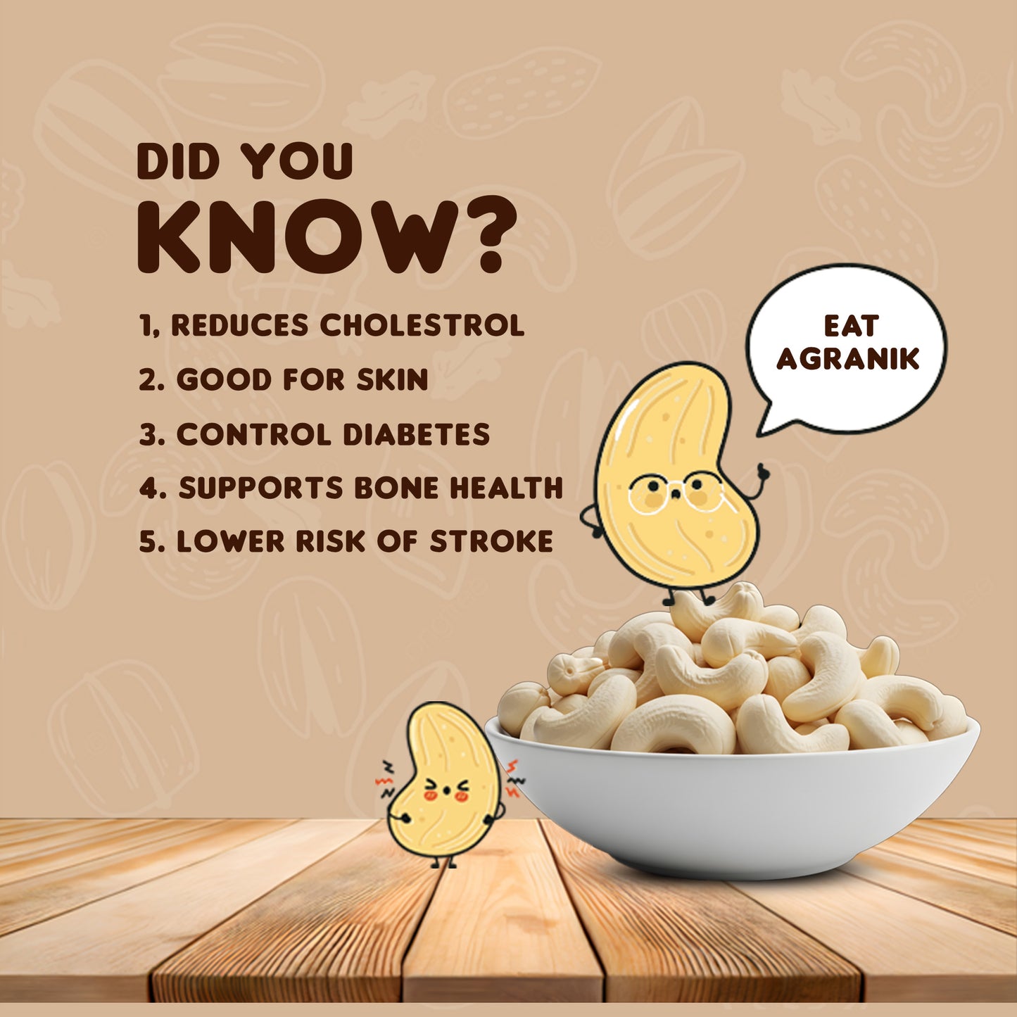 Agranik Tandoori Flavored Roasted Cashew High Protein Super Tasty Rich Crunch Healthy Snack