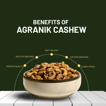 Agranik Black Pepper Flavored Roasted Cashew High Protein Super Tasty Rich Crunch Healthy Snack-39g