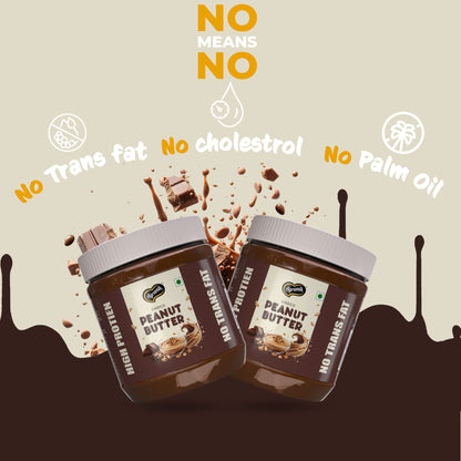 Agranik High Protein Choco Crunchy Peanut Butter Delicious Spread for Daily Use | Dual Pack Combo - Buy 1 Get 1 Free