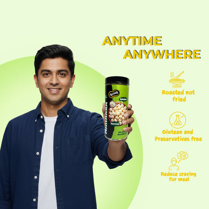Agranik Cream & Onion Roasted Makhana | Low Calorie, Crunchy & Wholesome Healthy Snack-79g