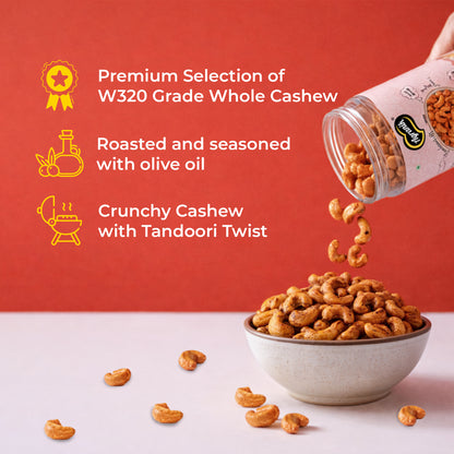 Agranik Roasted Tandoori Cashew High Protein Tasty & Heathy Snacks-160g