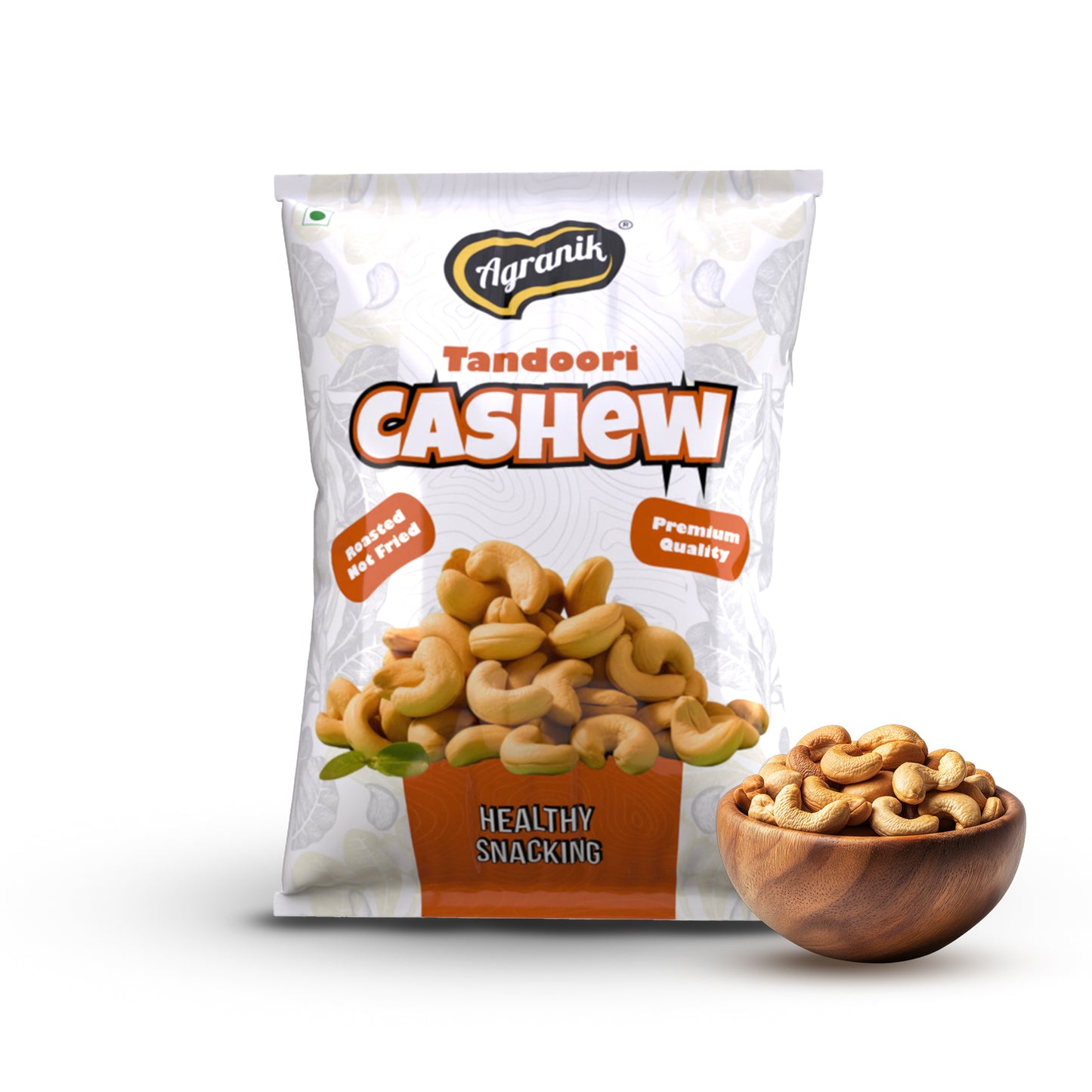 Agranik Tandoori Flavored Roasted Cashew High Protein Super Tasty Rich Crunch Healthy Snack
