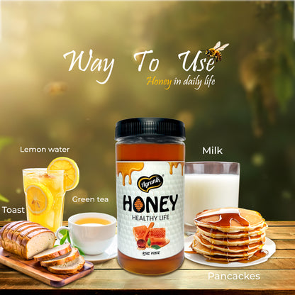 Agranik Pure Himalayan Honey | Multiflora Natural Honey Sourced from the Himalayas